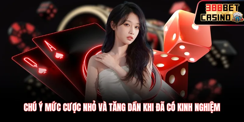 Chú ý mức cược nhỏ và tăng dần khi đã có kinh nghiệm
